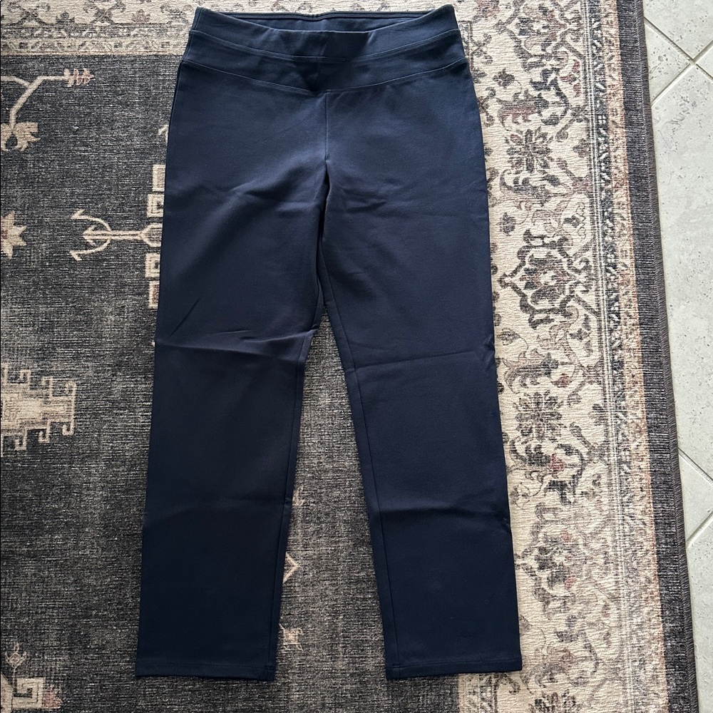Tommy Bahama Navy Blue Double Waistband Ponte Pants